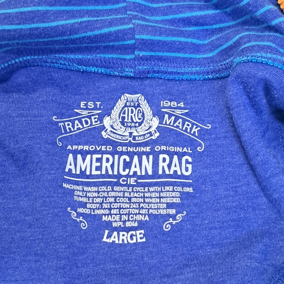 American Rag Blue Striped Hoodie - Picture 4 of 7